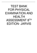 Test Bank Physical Examination And Health Assessment 8th Edition Spring 2021 Jarvis