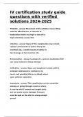 IV certification study guide questions with verified solutions 2024-2025