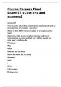 Course Careers Final Exam&lpar;67 questions and answers&rpar;&period;