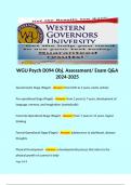WGU Psych D094 Obj&period; Assessment&sol; Exam Q&A 2024-2025  