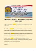WGU Psych D094 Obj&period; Assessment&sol; Exam Q&A 2024-2025