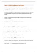BSC1005 Biodiversity Exam Questions And Answers Rated A&plus; New Update Assured Satisfaction