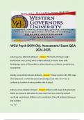 WGU Psych D094 Obj&period; Assessment&sol; Exam Q&A 2024-2025&period; 
