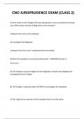  CNO JURISPRUDENCE EXAM &lpar;CLASS 2&rpar; 2024 QUESTIONS AND ANSWERS