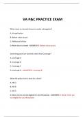  VA P&C PRACTICE EXAM 2024 QUESTIONS AND ANSWERS