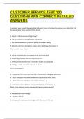 Customer Service Test 100 Questions