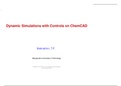 Introduction to Dynamic Simulations on ChemCAD