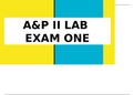 A&P II LAB EXAM ONE > 2021/2022_ all answered correctly.
