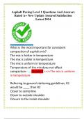 Asphalt Paving Level 1 Questions And Answers  Rated A&plus; New Update Assured Satisfaction  Latest 2024