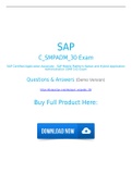 Valid C_SMPADM_30 Dumps Questions With (2021) C_SMPADM_30 Exam Dumps Get Certified
