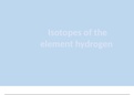  Isotopes of the element hydrogen