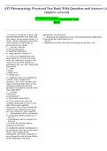 ATI Pharmacology Proctored Test Bank With Questions and Answers &lpar;All chapters covered&rpar;