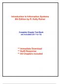 Test Bank for Introduction to Information Systems&comma; 8th Edition by Rainer &lpar;All Chapters included&rpar;