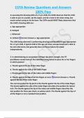 COTA Review Questions and Answers  100&percnt; Pass 