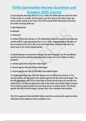COTA Examination Review Questions and Answers 100&percnt; Correct 