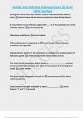 Family and Intimate Violence Exam Qs & As 100&percnt; Verified  