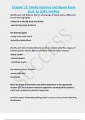 Chapter 12&colon; Family Violence and Abuse Exam Qs & As 100&percnt; Verified