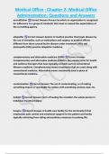 Medical Office &colon; Chapter 2- Medical Office  Administration&semi; Questions and Answers 