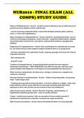 NUR2010 - FINAL EXAM &lpar;ALL COMPS&rpar; STUDY GUIDE 