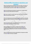 Medical Office Procedures&semi; Questions and Answers   