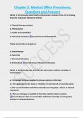 Chapter 2&colon; Medical Office Procedures&semi;  Questions and Answers  