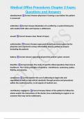 Medical Office Procedures Chapter 2 Exam&semi;  Questions and Answers 