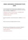  GRADE 1 MECHANICAL TECHNOLOGIST STUDY GUIDE  2024 QUESTIONS AND ANSWERS