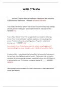  WGU C724 OA 2024 QUESTIONS AND ANSWERS