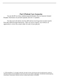 NURSING 104&colon; Part I-Patient Care Scenarios