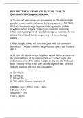 PNR 408 TEST &num;1 LEWIS CH 19&comma; 27&comma; 30&comma; 33&comma; 69&comma; 70 Questions With Complete Solutions