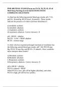 PNR 408 FINAL EXAM &lpar;Focus on Ch 54&comma; 56&comma; 59&comma; 61&comma; 63 of Med-Surg Nursing &lpar;Lewis&rpar; QUESTIONS WITH COMPLETE SOLUTIONS