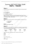 Summer MGT 6203 FINAL EXAM Georgia Institute Of TechnologyMGT 6203Final Part1-1. ( ALL ANSWERS CORRECT )