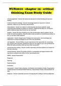 NUR2010 - chapter 15 - critical thinking Exam Study Guide 