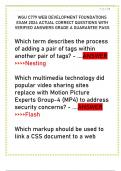 WGU C779 WEB DEVELOPMENT FOUNDATIONS EXAM 2024 ACTUAL CORRECT QUESTIONS WITH VERIFIED ANSWERS GRADE A GUARANTEE PASS