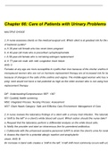 MBAA 60|MBAA604 Chapter 66: Care of Patients with Urinary Problems