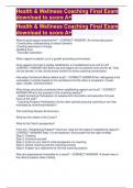 Health & Wellness Coaching Final Exam download to score A&plus;