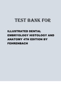 TEST BANK FOR ILLUSTRATED DENTAL EMBRYOLOGY HISTOLOGY AND ANATOMY 4TH EDITION