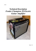 Technical Description: Using a Guitar Amplifier 