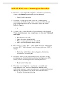 NCLEX RN Exam &ndash; Neurological Disorders &lpar;WITH ANSWERS&rpar;