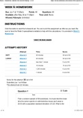 MATH 221 Week 5 Homework&semi; Statistics for Decision-Making