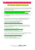 ATI MENTAL HEALTH PROCTORED 2021 LATEST STUDY GUIDE 100&percnt; &lpar;A &plus; GRADED EXAM&rpar;