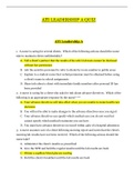 ATI LEADERSHIP A &lowbar;QUIZ - 2020 &vert; ATI LEADERSHIP A&lowbar;QUIZ - Graded A