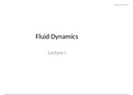 Class notes on Fluid Dynamics
