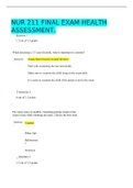 NUR 211 FINAL EXAM HEALTH ASSESSMENT&period;