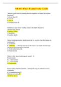 NR 601 Final Exam Study Guide &lpar;VERIFIED&rpar;