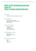 NUR 2755 Multidimensional Care IV Test 1 Study Guide Review 2021