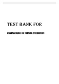 TEST BANK FOR PHARMACOLOGY OF NURSING 8TH EDITION