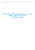 NR566 Advanced Pharmacology Care of the Family Midterm Exam Graded A (2021) 