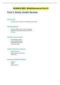 SCIENCE MDC -Multidimensional Care IV - Test 1 Study Guide &period;