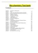Bio-chemistry Test bank&comma; All chapters &lpar;answered&rpar; &vert; A&plus; Solutions